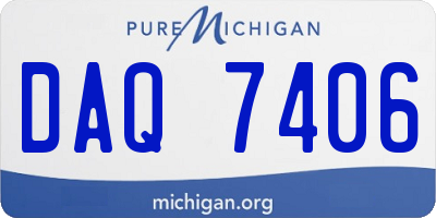 MI license plate DAQ7406