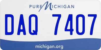 MI license plate DAQ7407
