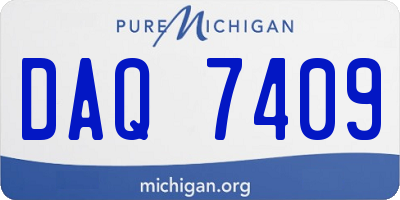 MI license plate DAQ7409
