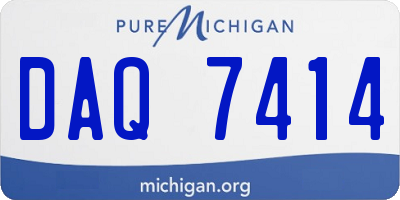 MI license plate DAQ7414