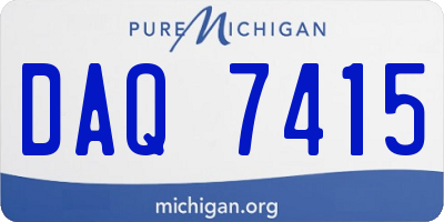 MI license plate DAQ7415