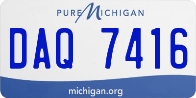 MI license plate DAQ7416