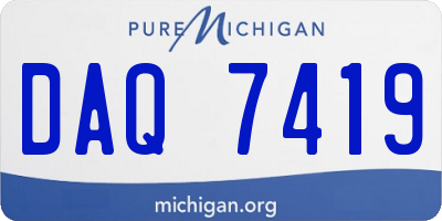 MI license plate DAQ7419