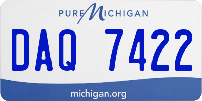 MI license plate DAQ7422
