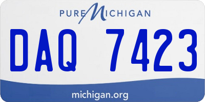 MI license plate DAQ7423