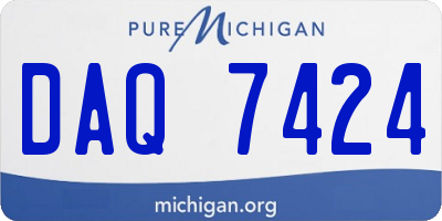 MI license plate DAQ7424