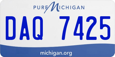 MI license plate DAQ7425