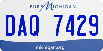 MI license plate DAQ7429