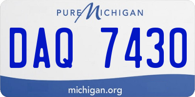 MI license plate DAQ7430