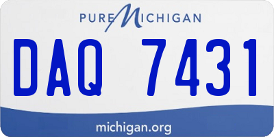 MI license plate DAQ7431