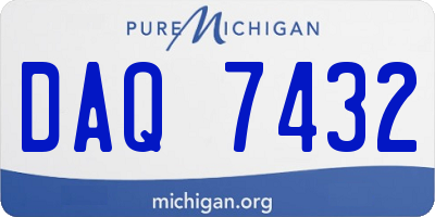 MI license plate DAQ7432