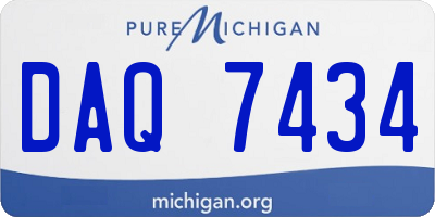 MI license plate DAQ7434