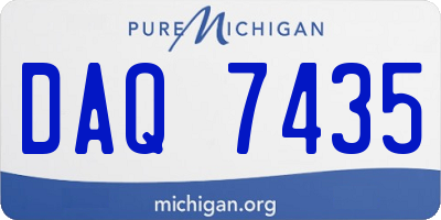MI license plate DAQ7435