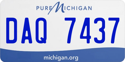MI license plate DAQ7437