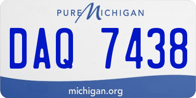 MI license plate DAQ7438