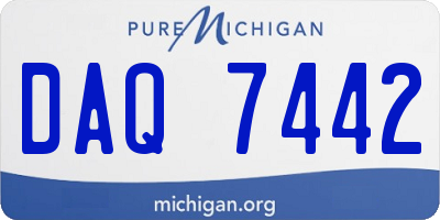 MI license plate DAQ7442
