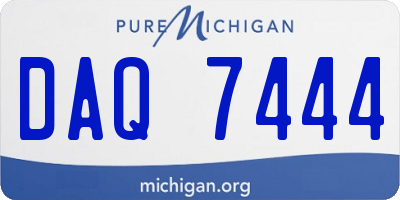 MI license plate DAQ7444
