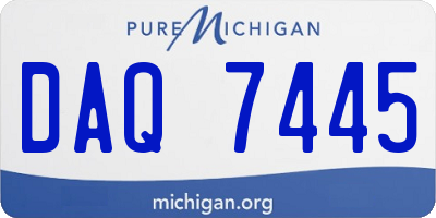 MI license plate DAQ7445
