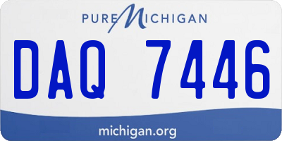 MI license plate DAQ7446