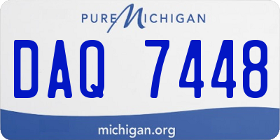 MI license plate DAQ7448