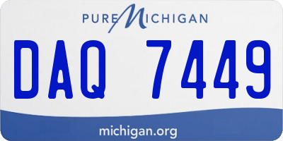 MI license plate DAQ7449