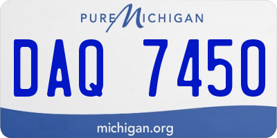 MI license plate DAQ7450