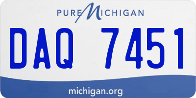 MI license plate DAQ7451