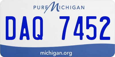 MI license plate DAQ7452
