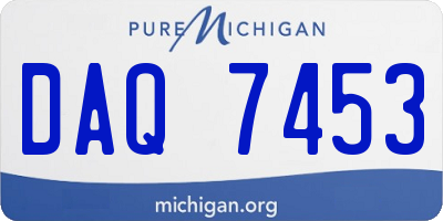 MI license plate DAQ7453