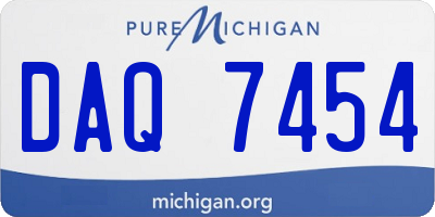 MI license plate DAQ7454