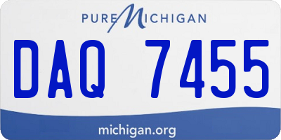 MI license plate DAQ7455