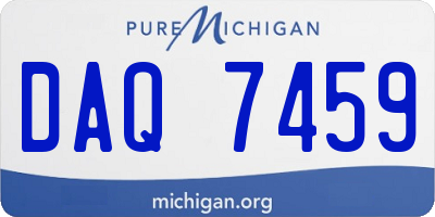 MI license plate DAQ7459