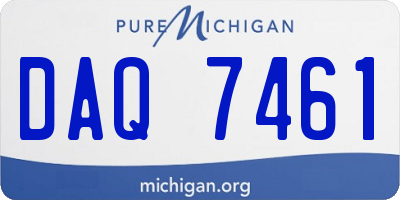 MI license plate DAQ7461