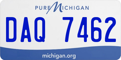 MI license plate DAQ7462