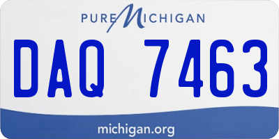MI license plate DAQ7463