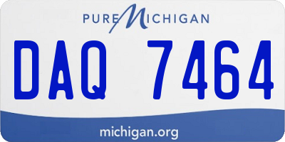 MI license plate DAQ7464