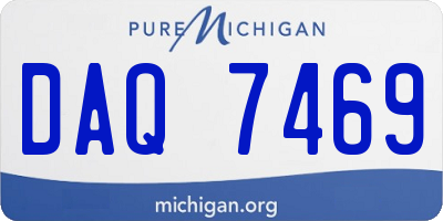 MI license plate DAQ7469