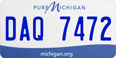 MI license plate DAQ7472