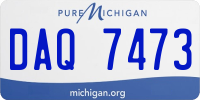MI license plate DAQ7473