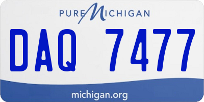 MI license plate DAQ7477