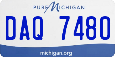 MI license plate DAQ7480