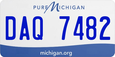 MI license plate DAQ7482