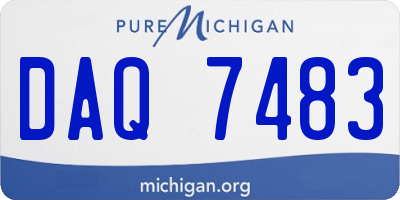 MI license plate DAQ7483