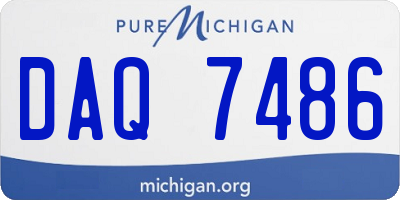 MI license plate DAQ7486