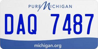 MI license plate DAQ7487