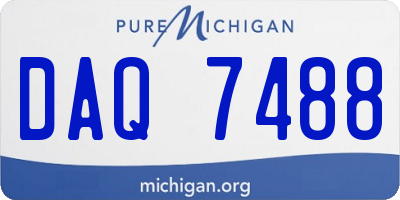 MI license plate DAQ7488