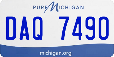 MI license plate DAQ7490