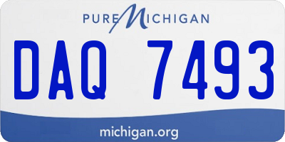 MI license plate DAQ7493