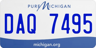 MI license plate DAQ7495