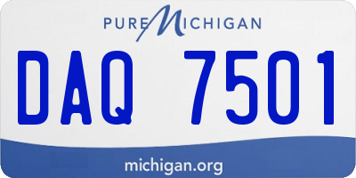 MI license plate DAQ7501